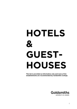 Hotels & Guest- Houses