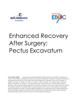 Enhanced Recovery After Surgery: Pectus Excavatum