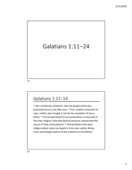 Galatians 1:11–24