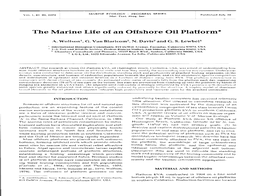 The Marine Life of an Offshore Oil Platform*