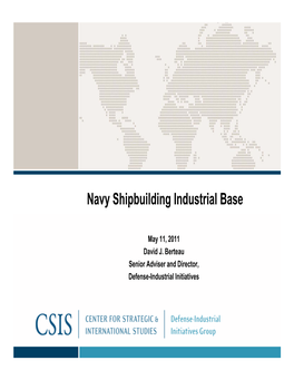 Navy Shipbuilding Industrial Base