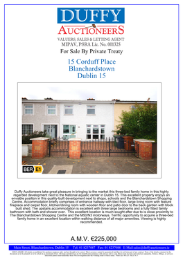 15 Corduff Place Blanchardstown Dublin 15