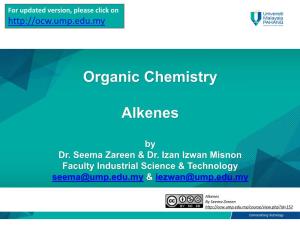 Organic Chemistry Alkenes