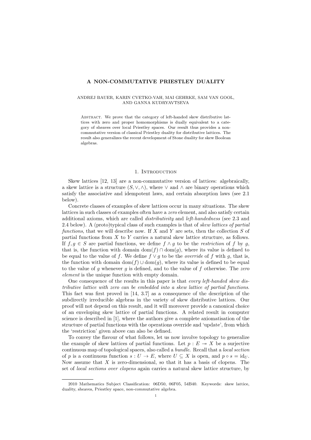 Are a Non-Commutative Version of Lattices