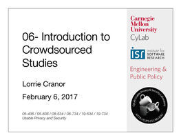 06- Introduction to Crowdsourced Studies