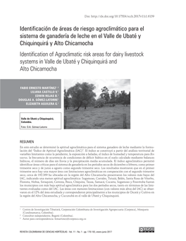 Identificación De Áreas De Riesgo Agroclimático Para El Sistema De