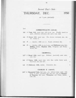 Thursday, Dec. 1950