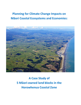 Planning for Climate Impacts on Māori Coastal Ecosystems and Economies