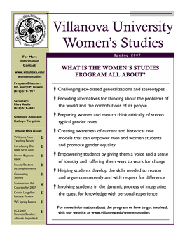 Villanova University Women's Studies
