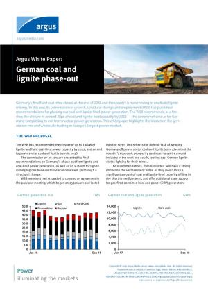German Coal and Lignite Phase-Out