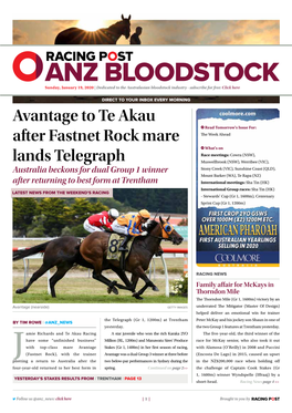 Avantage to Te Akau After Fastnet Rock Mare Lands Telegraph | 2 | Sunday, January 19, 2020