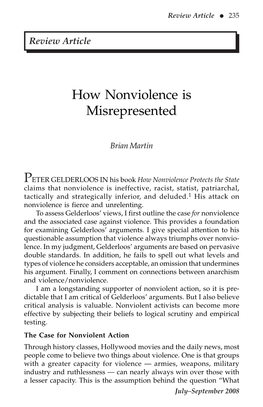 How Nonviolence Is Misrepresented