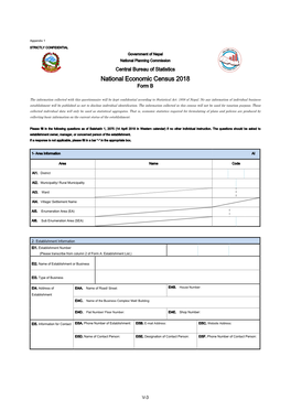 Form B of the 2018 Economic Census (PDF:1071KB)
