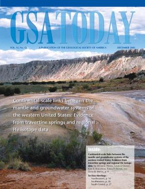 Continental-Scale Links Between the Mantle and Groundwater Systems of the Western United States: Evidence from Travertine Springs and Regional He Isotope Data