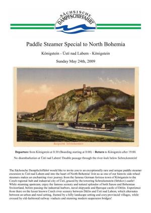 Paddle Steamer Special to North Bohemia