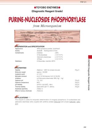 PURINE-NUCLEOSIDE PHOSPHORYLASE from Microorganism