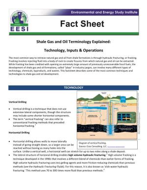 Shale Gas and Oil Terminology Explained: Technology, Inputs & Operations