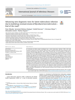 Advancing New Diagnostic Tests for Latent Tuberculosis Infection