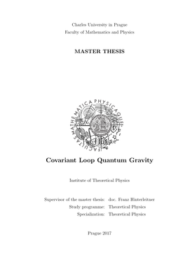 Pavel Irinkov Covariant Loop Quantum Gravity