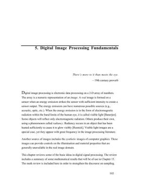 5. Digital Image Processing Fundamentals