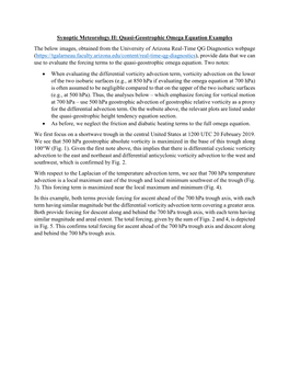 Synoptic Meteorology II: Quasi-Geostrophic Omega