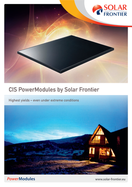 CIS Powermodules by Solar Frontier