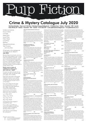 Crime & Mystery Catalogue July 2020