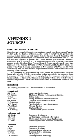 Appendix 1 Sources