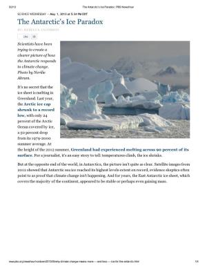 The Antarctic's Ice Paradox | PBS Newshour