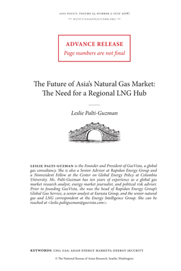 The Future of Asia's Natural Gas Market