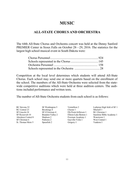 All-State Chorus and Orchestra