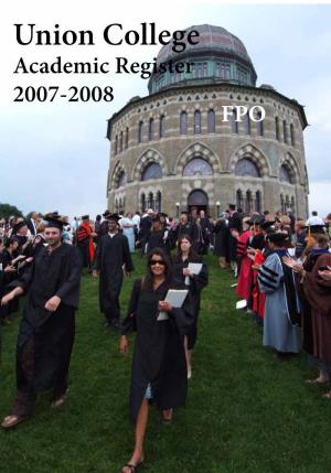 Union College 2007-2008 Academic Register
