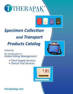 Specimen Collection and Transport Products Catalog