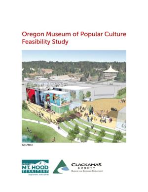 Oregon Museum of Popular Culture Feasibility Study