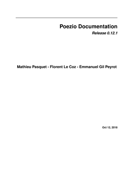 Poezio Documentation Release 0.12.1