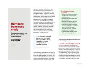 Hurricane Irene Case Study