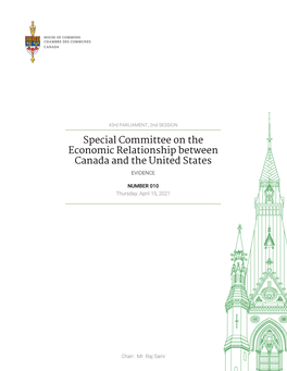 Evidence of the Special Committee on the Economic Relationship
