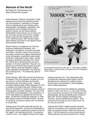 Film Essay for "Nanook of the North"