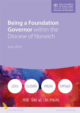Being a Foundation Governor Within the Diocese of Norwich