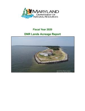 Fiscal Year 2020 DNR Lands Acreage Report