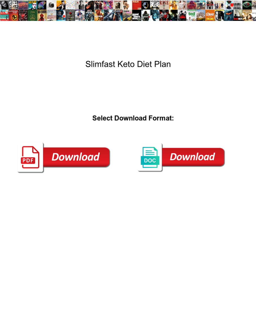 Slimfast Keto Diet Plan