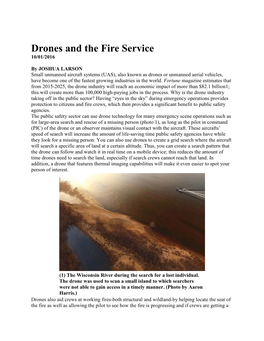 Drones and the Fire Service 10/01/2016