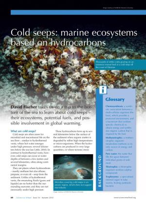 Cold Seeps: Marine Ecosystems Based on Hydrocarbons