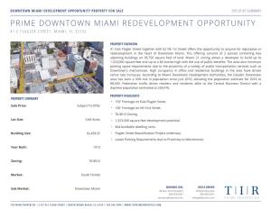 Prime Downtown Miami Redevelopment Opportunity 41 E Flagler Street, Miami, Fl 33132