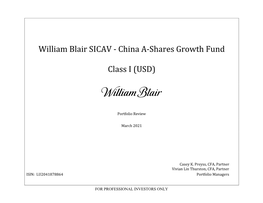 China A-Shares Growth Fund Class I (USD)