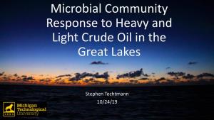 Microbial Community Response to Heavy and Light Crude Oil in the Great Lakes