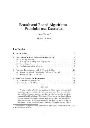 Branch and Bound Algorithms - Principles and Examples
