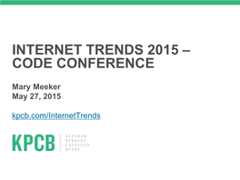 Internet Trends 2015 – Code Conference