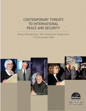 Contemporary Threats to International Peace and Security