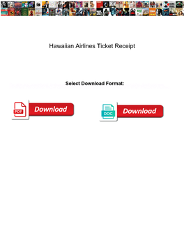 Hawaiian Airlines Ticket Receipt